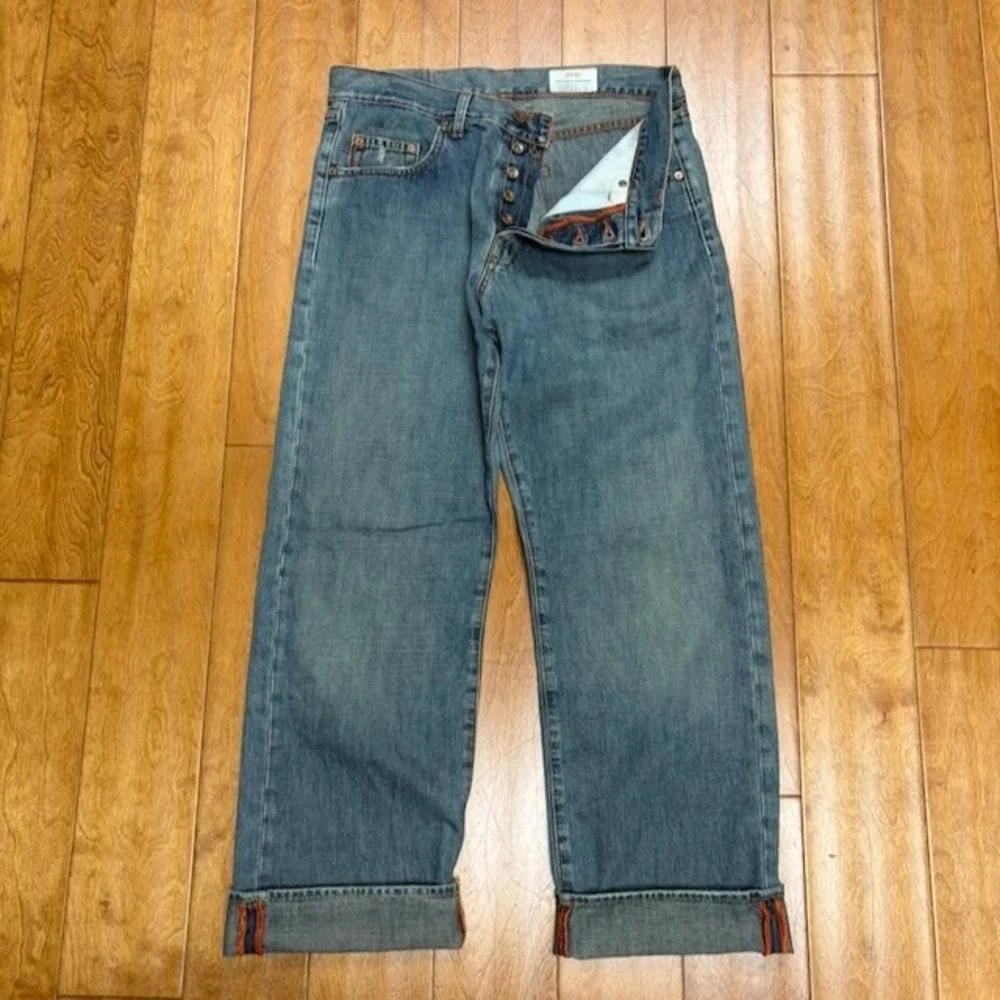 Boss Hugo Boss Selvedge Denim Jeans Comfort Fit Faded Mens Size 33 Designer
